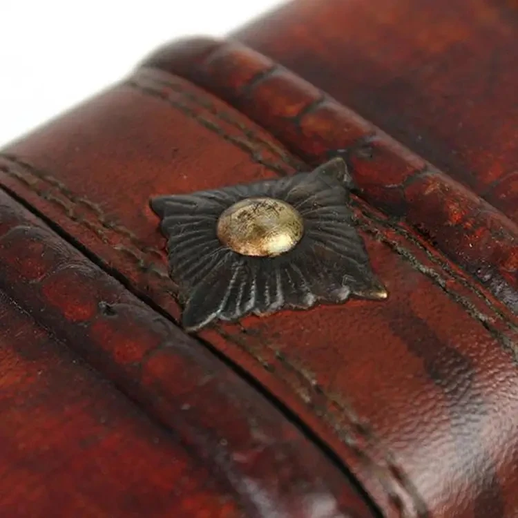 High Quality Mini Craft Wooden Pirate Jewellery Storage Box Case Holder Vintage Treasure Chest