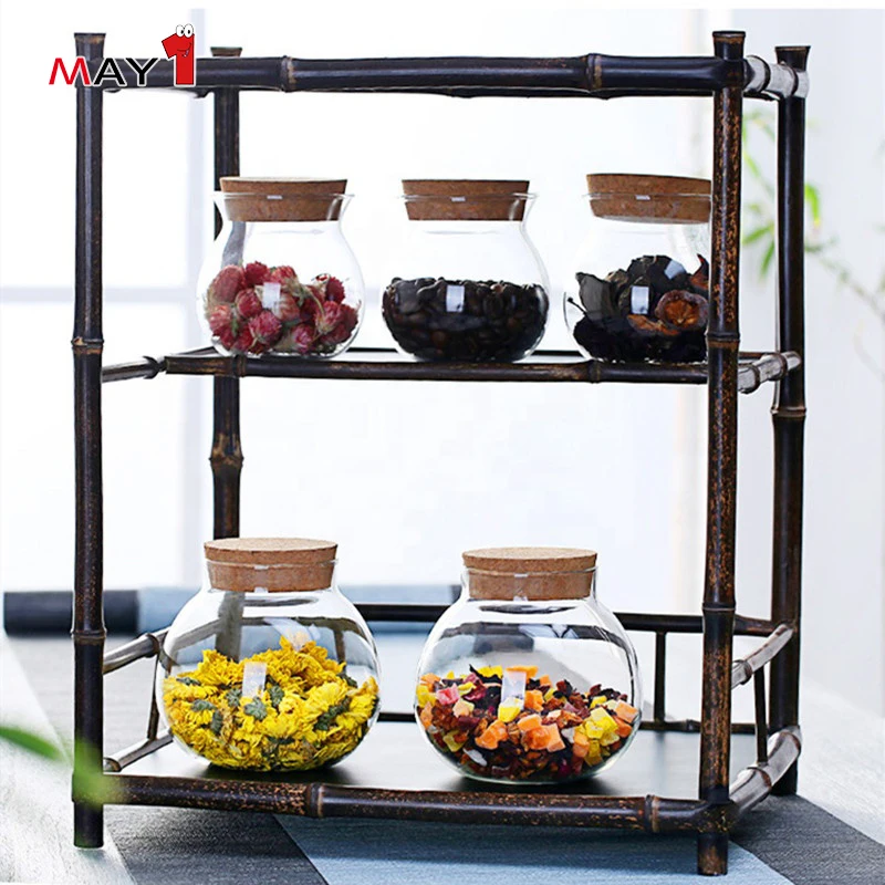 modern classical round cooking glass tea candy coffee jar