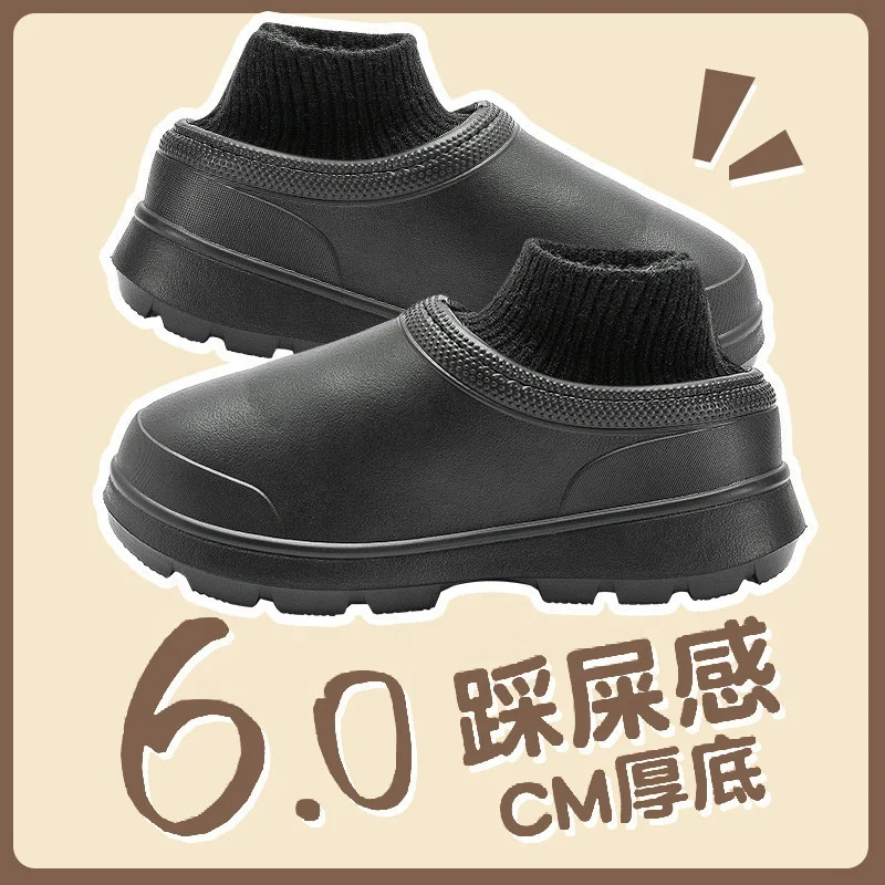 STNM slip winter unisex adult warm sandals fur slides slippers house Plush shoes antiskid waterproof fur clogs shoes