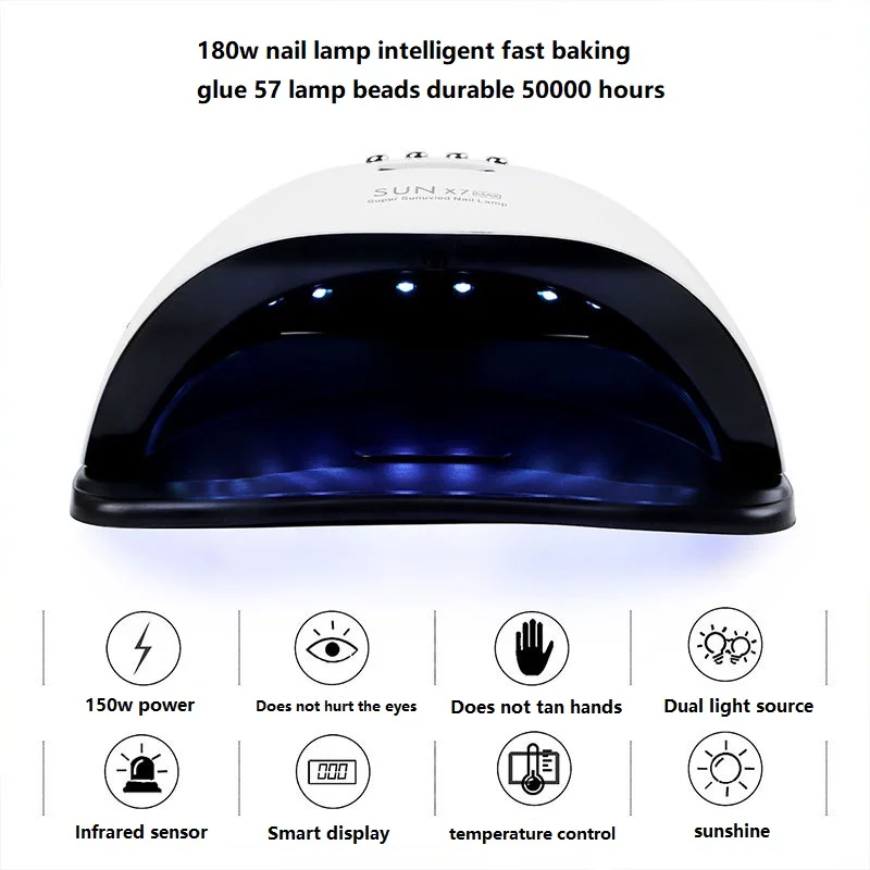 Led Uv Nail Lamps 52 Watt Polish Acrylic Infrared Gel Nail  Dryer Lamp  Lights For Nails Dryer