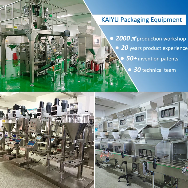 Kaiyu 15kg 20kg 25kg 50kg peanuts melon seeds soybean mung coffee bean feeds rice pellets bulk bag packing machine for sell