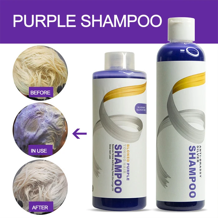 purple shampoo for gray hair Semi-permanent Hair Dye Purple Shampoo And Conditioner