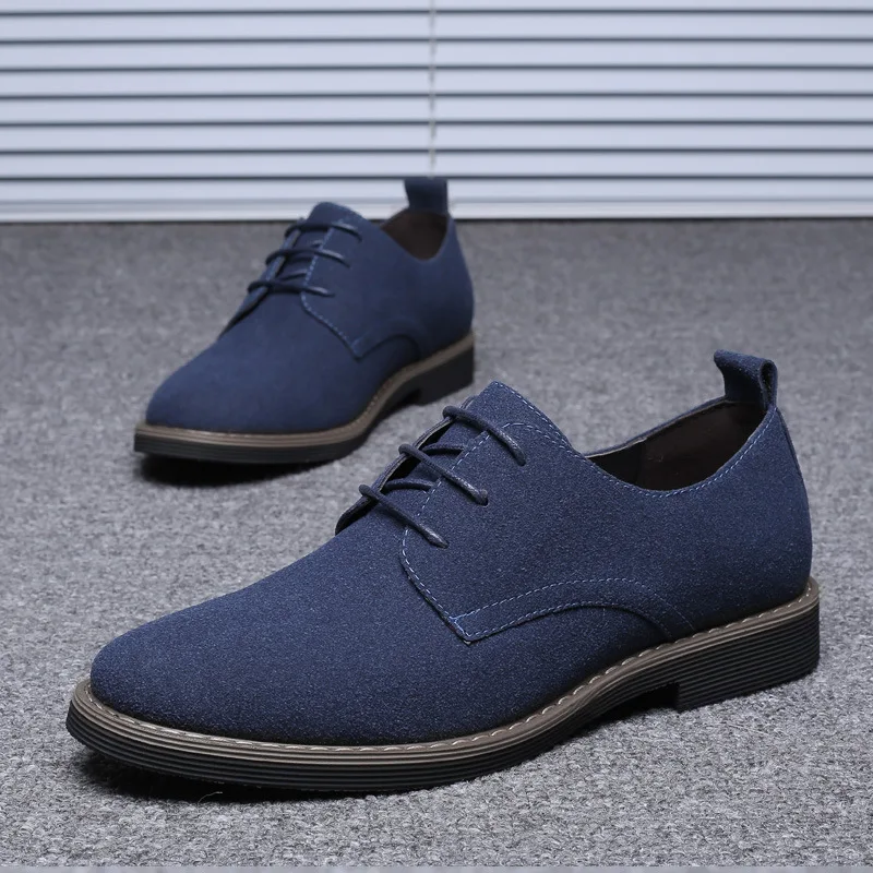 Suede Fashion Trend Plus Size Mens Shoes Frosted Leather Casual Board Multi-color Breathable Wear-resistant