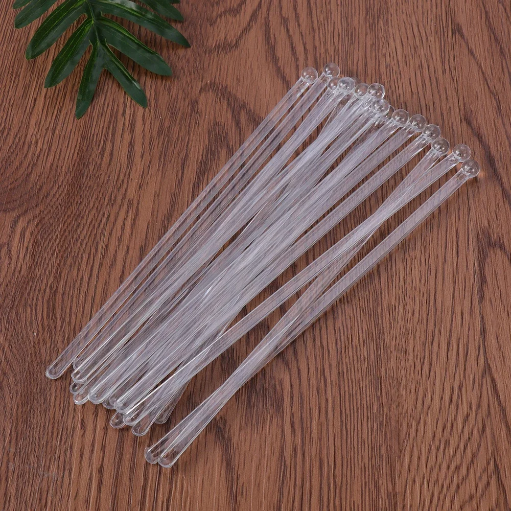 Custom clear Plastic Acrylic Long Drink Cocktail Mixing Stir Sticks