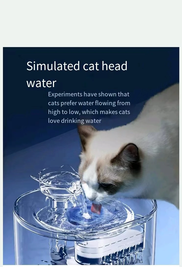New Automatic Circulating Water Cat Drinking Machine Filter Bowl Silent Running Pet Water Dispenser bowls