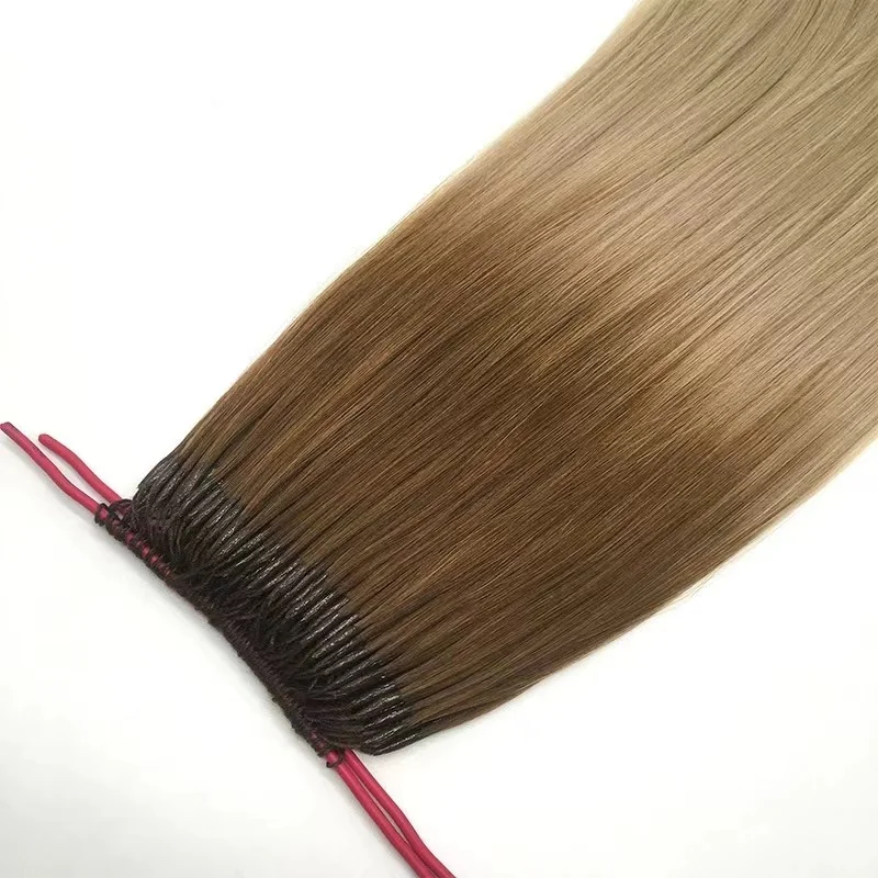Wholesale T4/24 Cuticle layers Remy Human Hair line Hair Cotton Thread Korean Hair Extensions