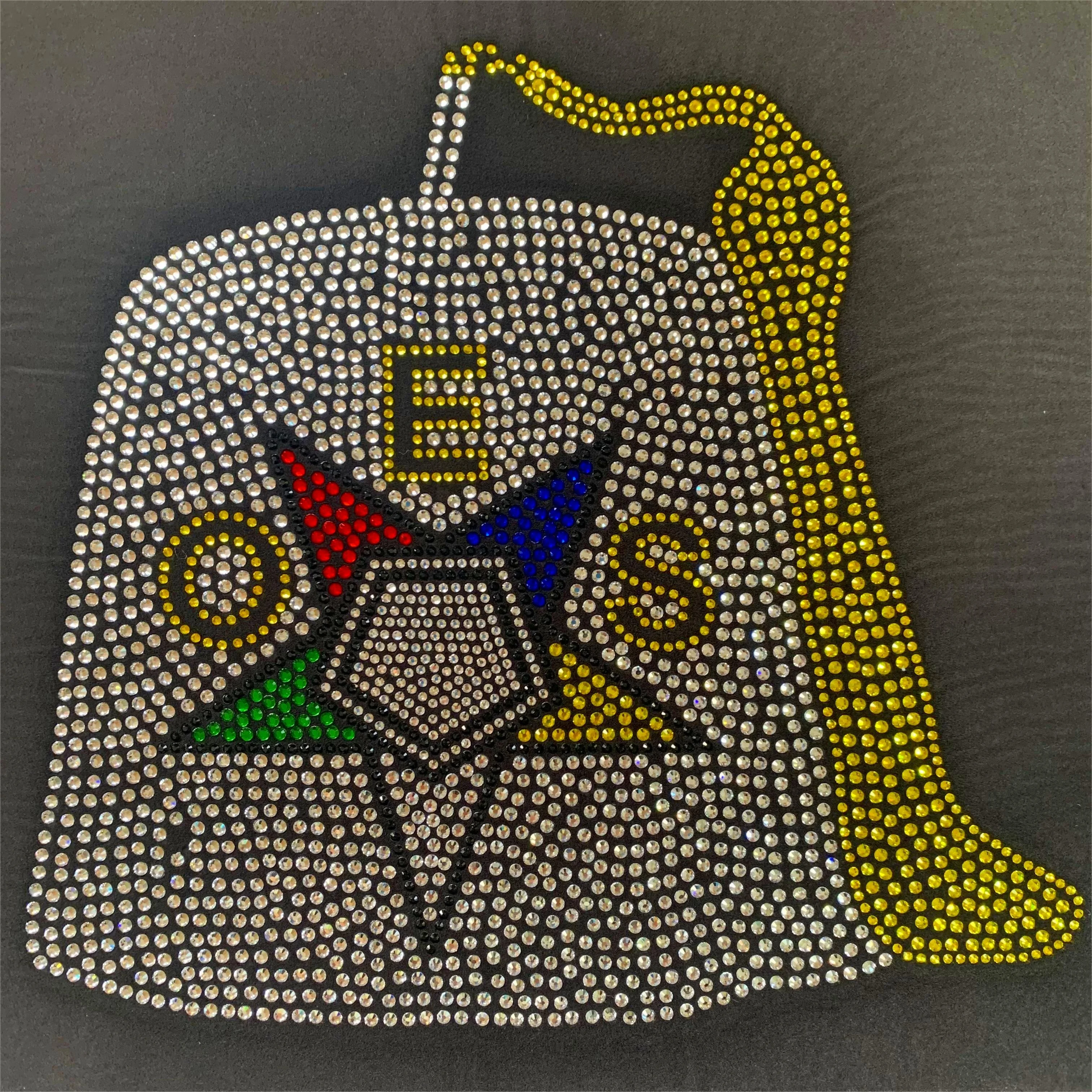 Fashion Bling OES Hot Fix Rhinestone Transfer Custom Rhinestone Iron on Transfer Rhinestone Motifs for Shirt