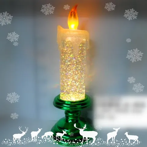
40mm Battery Operated Electric Acrylic Christmas Acrylic Candlesticks 