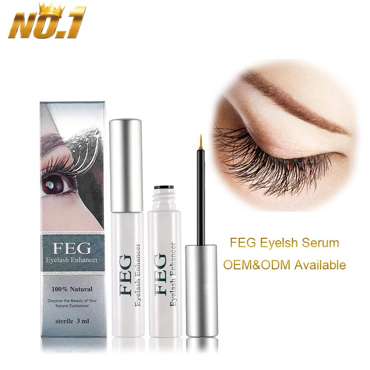 Wholesale Guaranteed Long Eyelash Extension Container Castor Oil Free Packaging Bulk Bio Korean FEG Logo Eye Lash Growth Serum