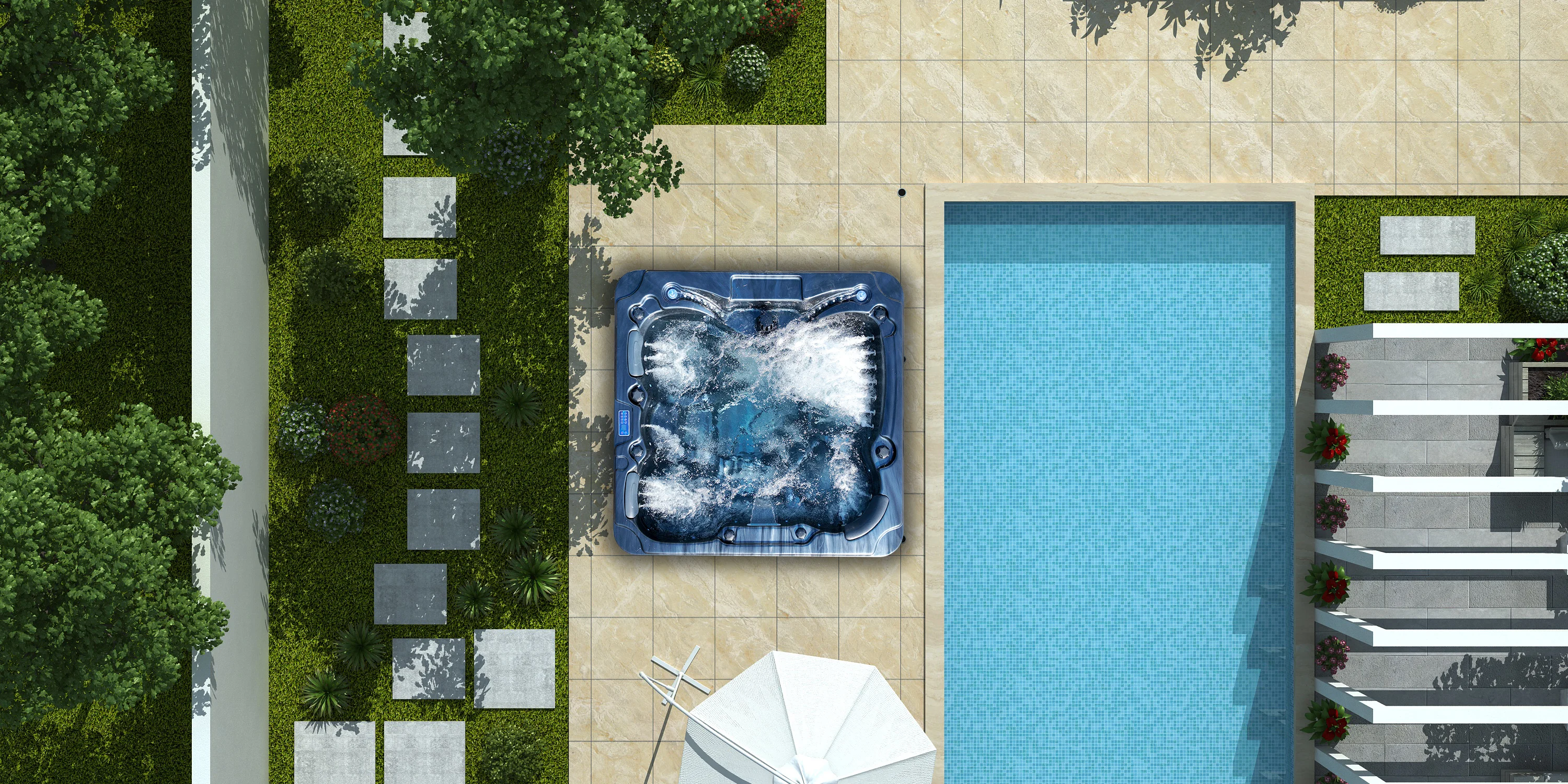 2023 Top hot sale classic design outdoor hot tub spa BG-8839 for 5 person