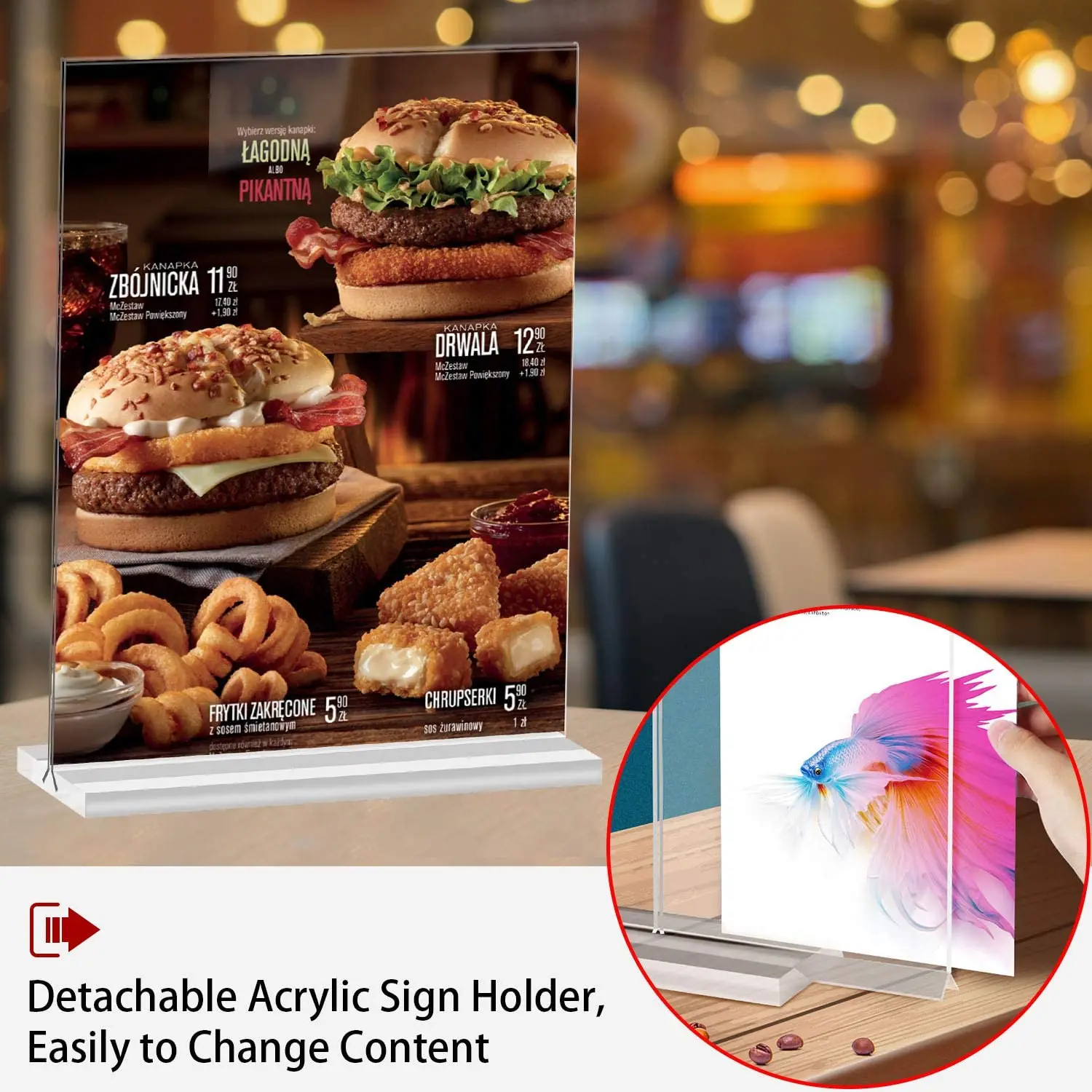 acrylic billboard table card holder stand card holder table T Shape Table Menu Display Card Holder Stand acrylic board stand
