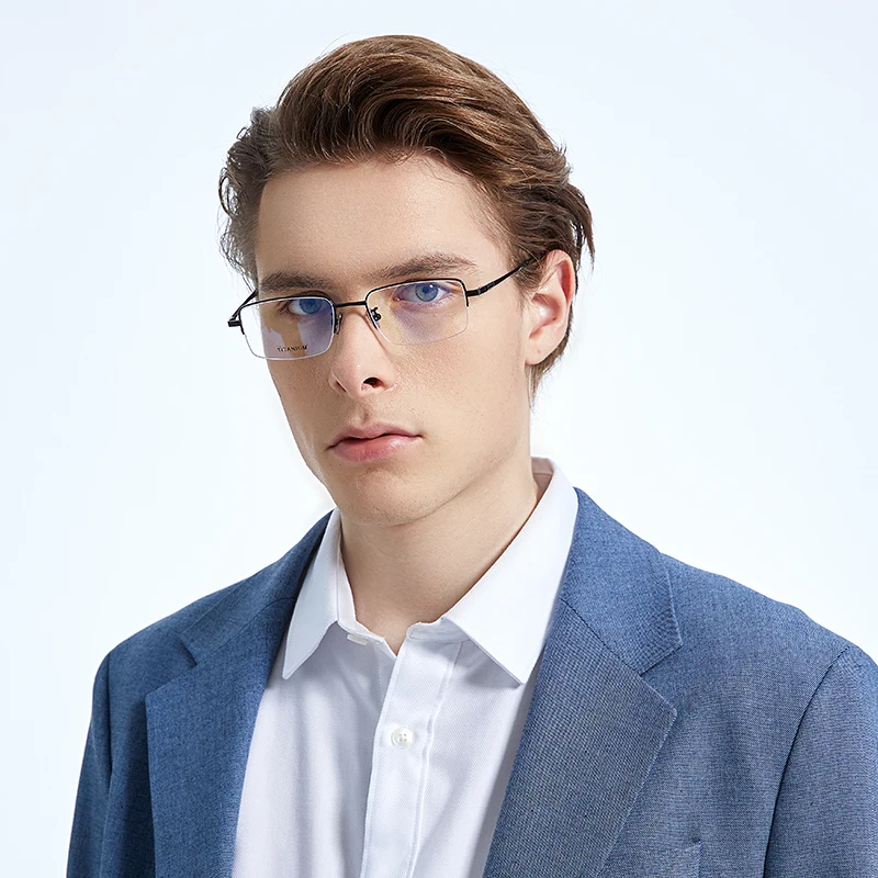 2022 newest titanium designer optical  frames for women men  blue light glasses half frame
