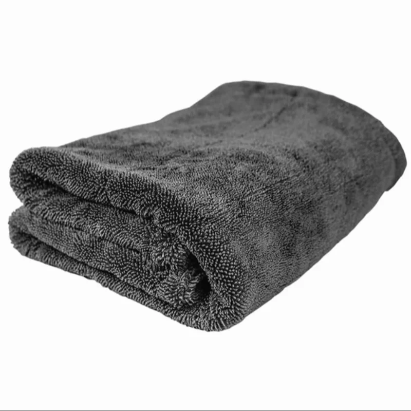 Luxury Premium Microfiber Super Absorbent Edgeless Scratch Free Professional Car Drying Twisted Loop Pile Cloths