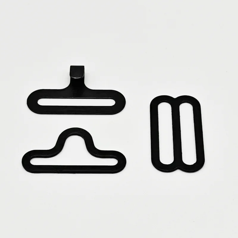 China Manufacturer High Quality Garment Accessories Nylon Coated Metal Belt Buckle Designer Straps Hook Clasps For Bow Tie