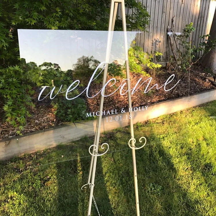 Acrylic table card wedding event signs guest banquet nameplate number plate wedding invitation place card