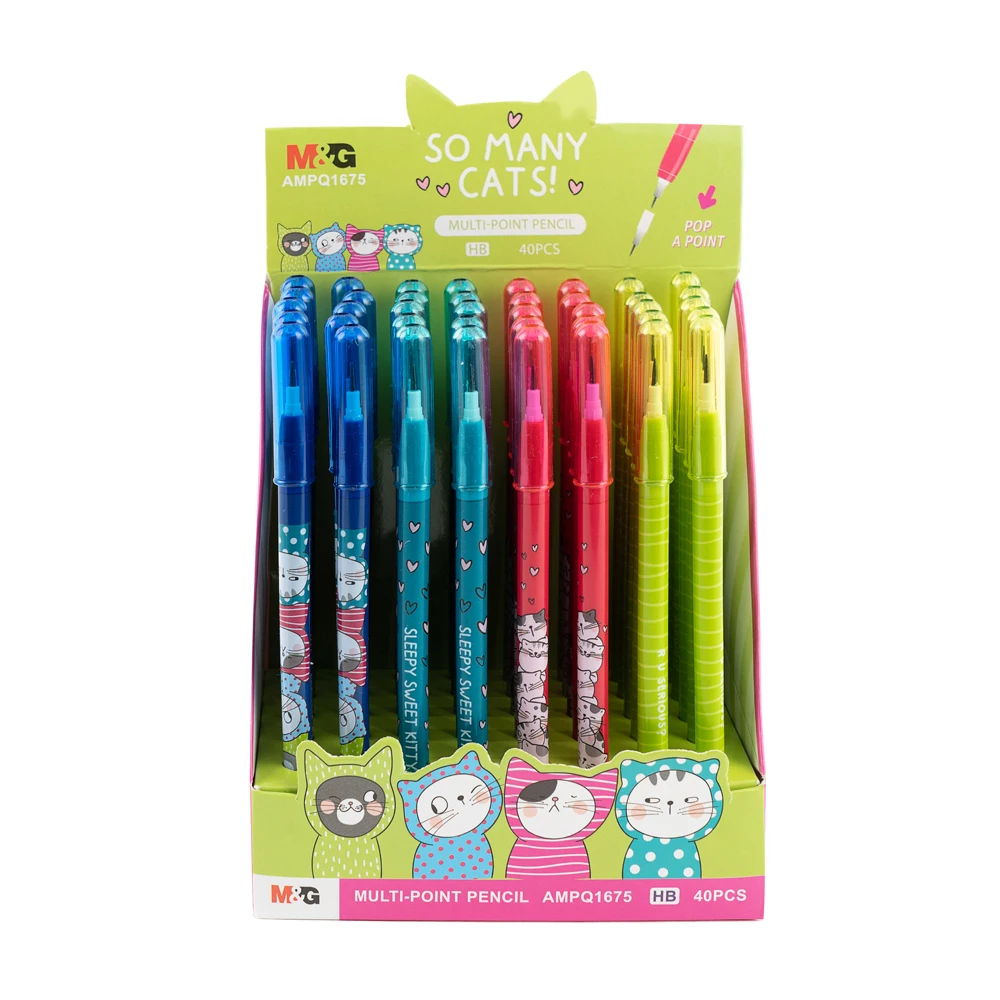 Многоточечный карандаш «так много кошек» HB не затачиваемый Штабелируемый M & G