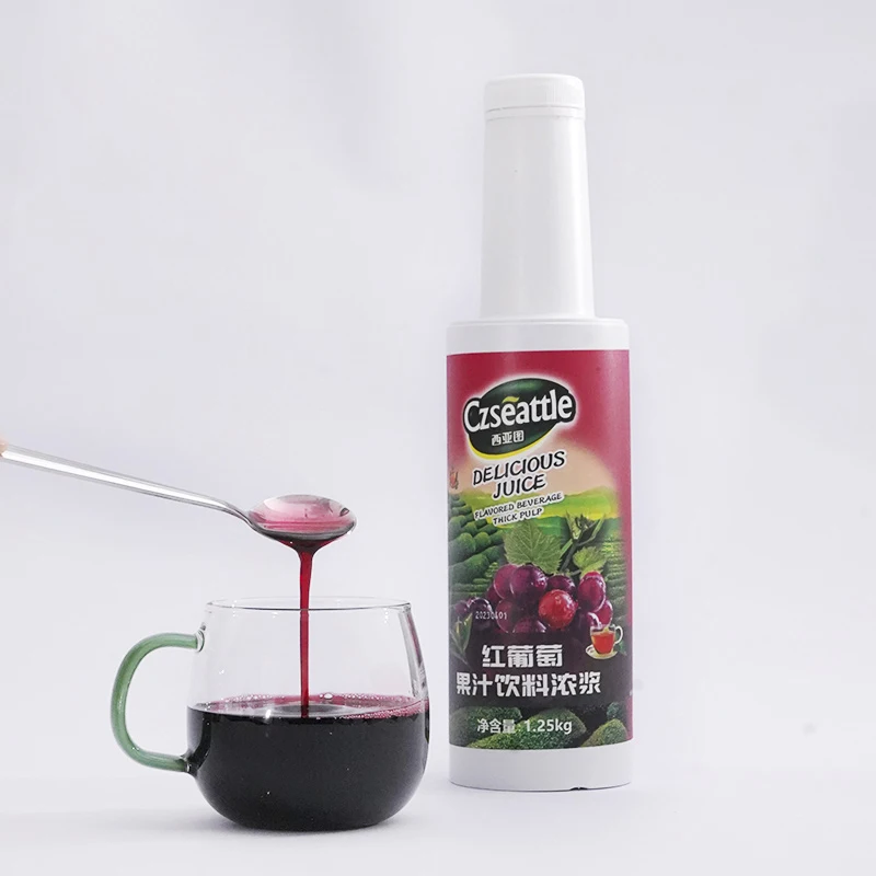 Czseattle Red grape fruit juice drink & beverage fruit juice syrup concentrate for milk tea drinks