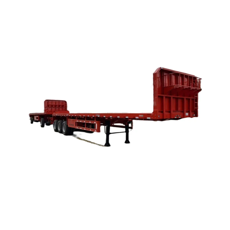 China Factory Heavy Duty Full Cargo Trailer High Strength Full Thickness Drop Deck Semi Trailer for Sale in Mongolia