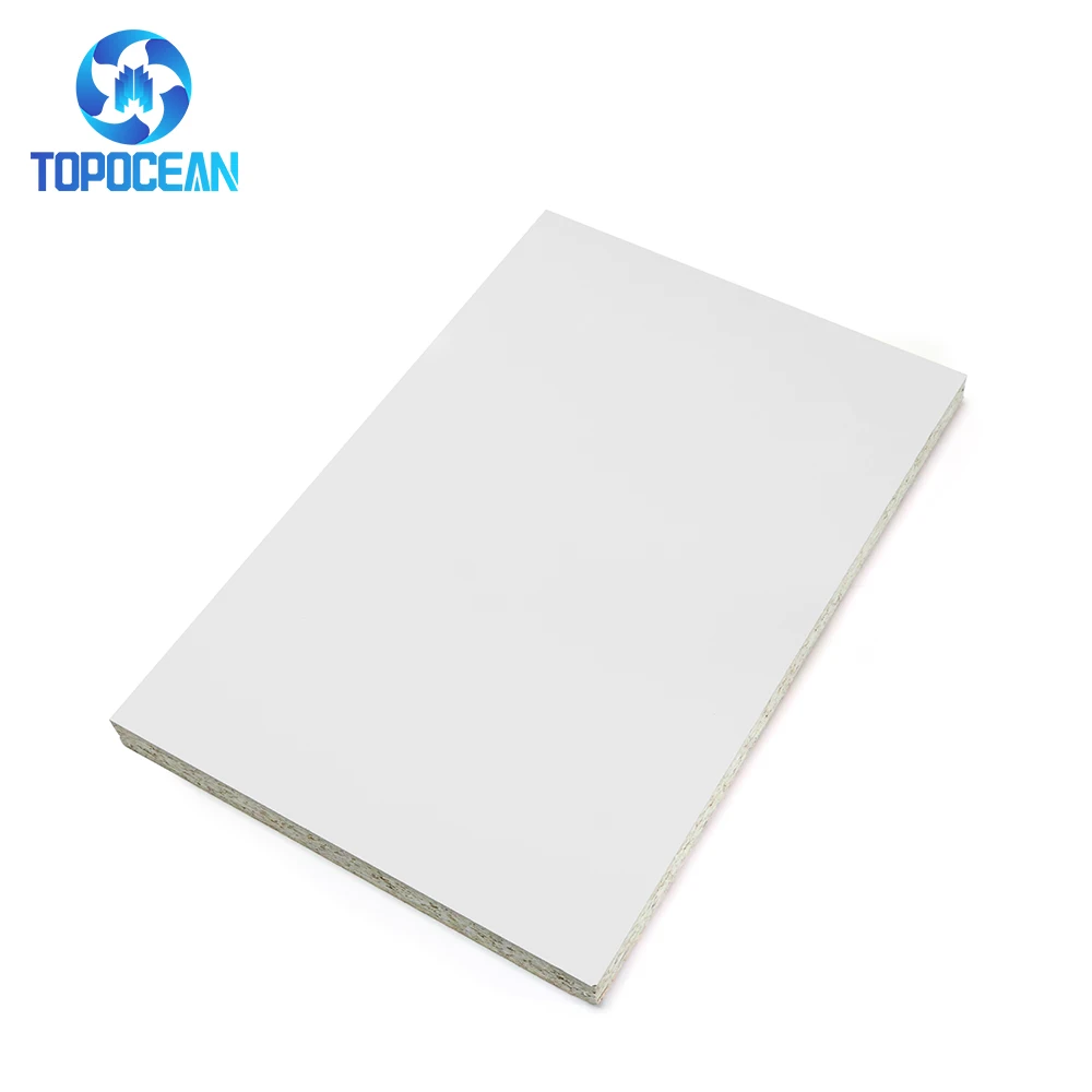 18mm White Melamine Faced Chipboard Easy-to-Clean Block Board for Furniture Making Melamine Plates