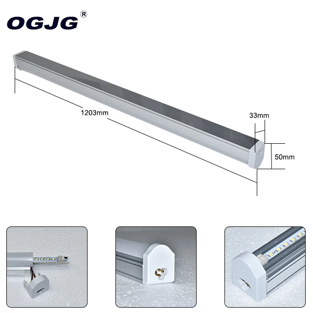 replace T5 T8 fluorescent luminaire  indoor commercial 2ft 4ft 5ft connectable single tube led light