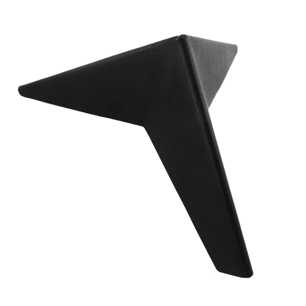 Hot Sale Replacement Hardware Accessories Triangle Chrome Black Cast Iron Metal Sofa Legs