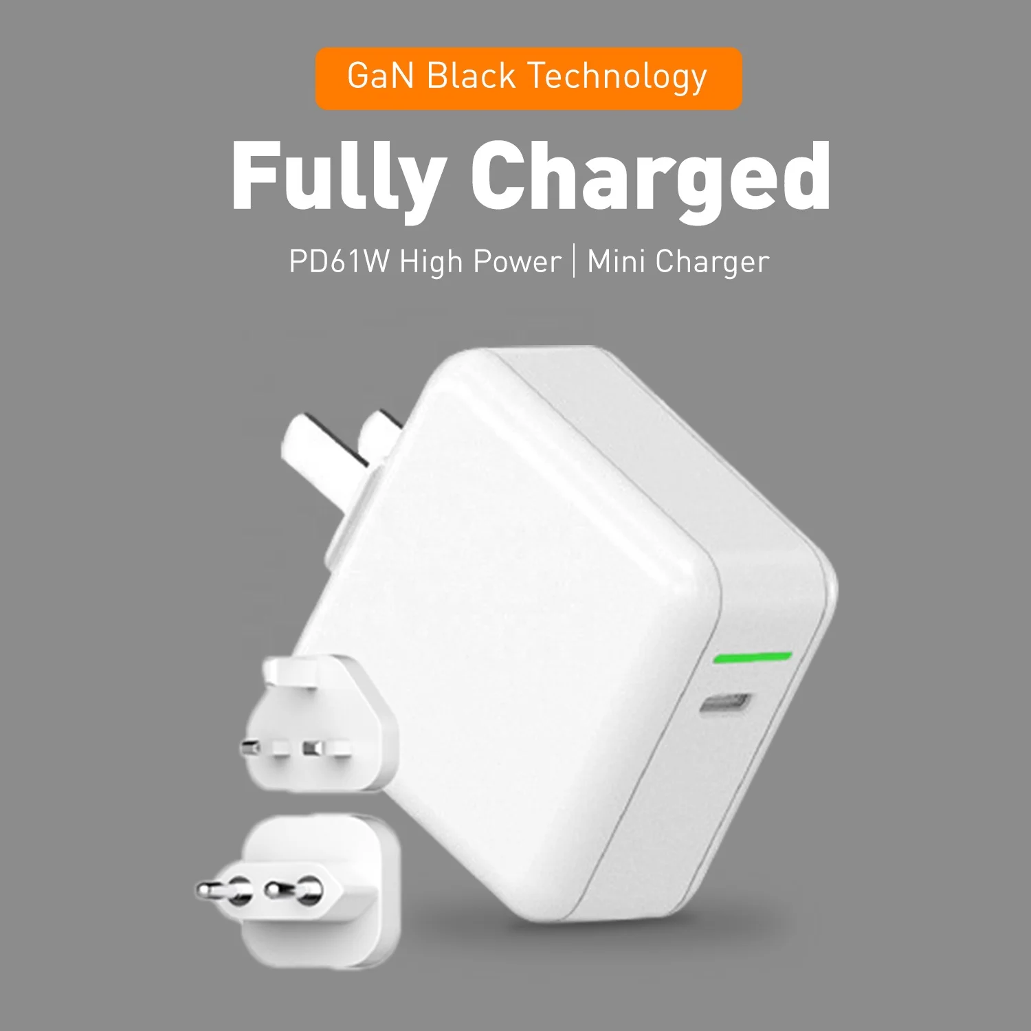  2020 Новый GaN Tech USB TYPE-C зарядное устройство с 61 Вт настенное QC3.0 PD быстрое для Samsung iPhone