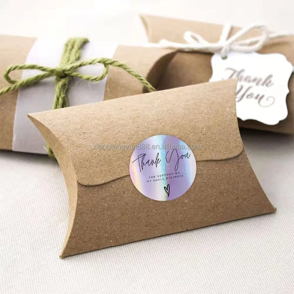 High quality 3d sticker thank you sticker custom logo stamp for packaging paper