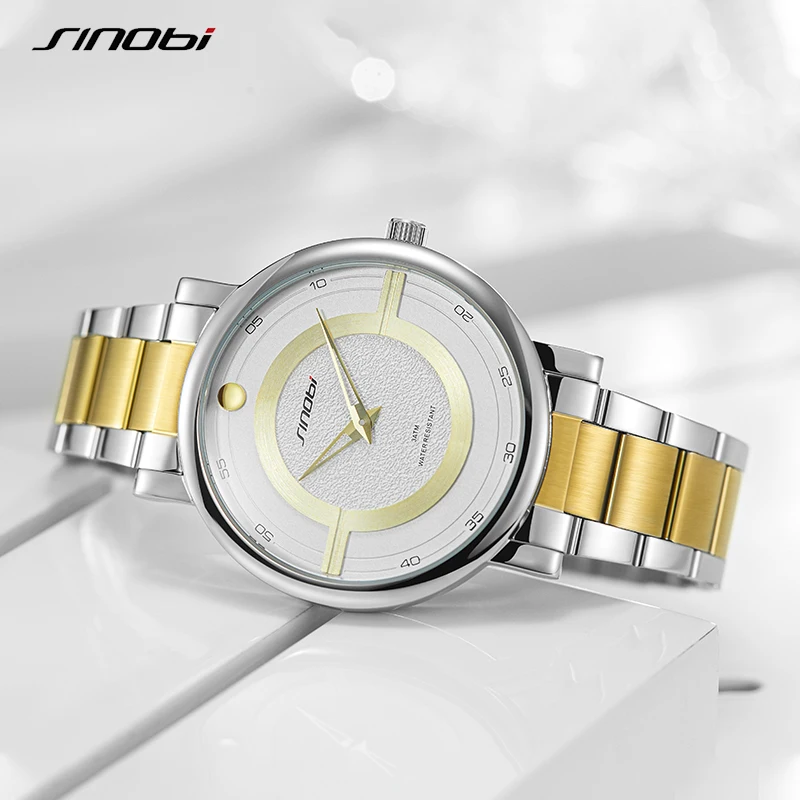  Sinobi Luxury Business stainless steel men Wristwatches high-end quality Male Watches 3ATM Water Resistance watchs