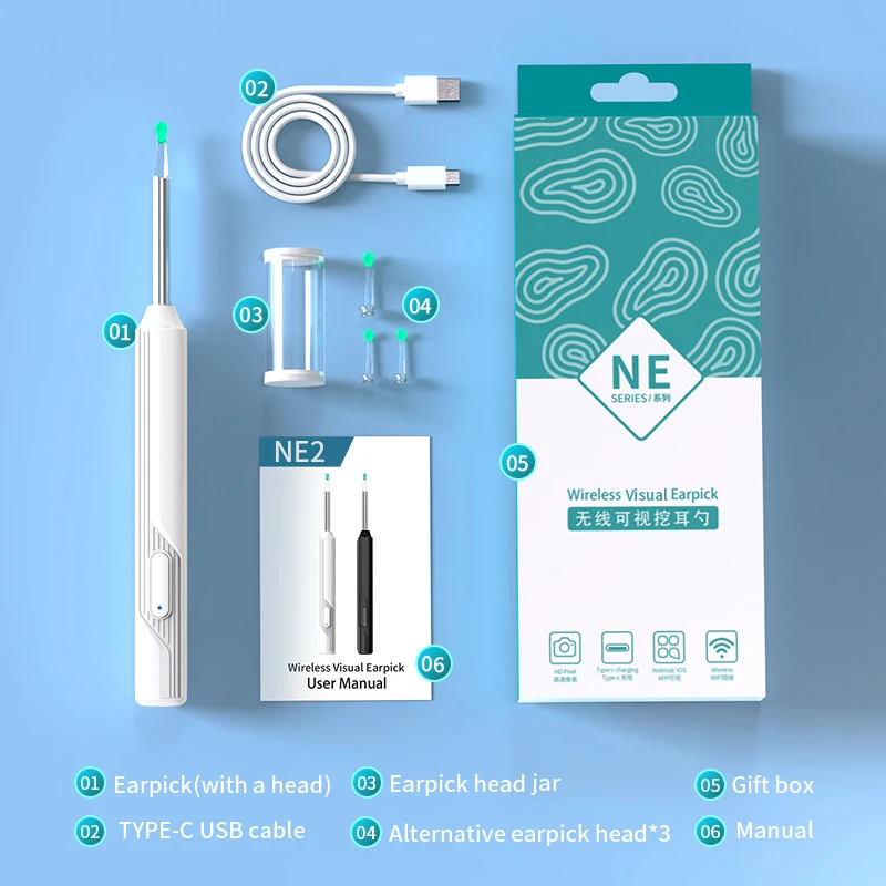 Mini  Ear Wax Cleaner Smart Ear Cleaner  Ear Wax Removal Tool with Camera