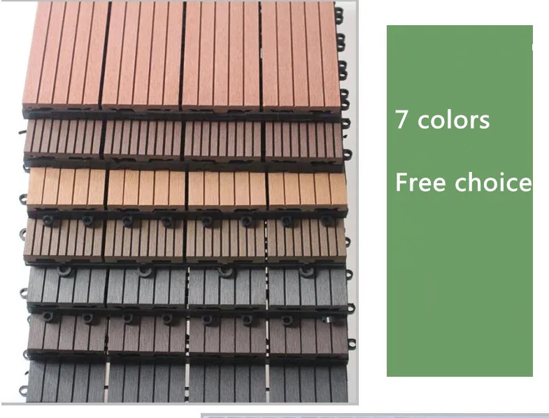 300x300x21mm outdoor  DIY wpc  wood plastic composite tiles for garden