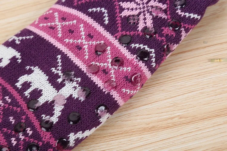 Warm Winter Socks Acrylic Fuzzy Thermal Socks knitted Socks with Fur Lining Cozy Cable