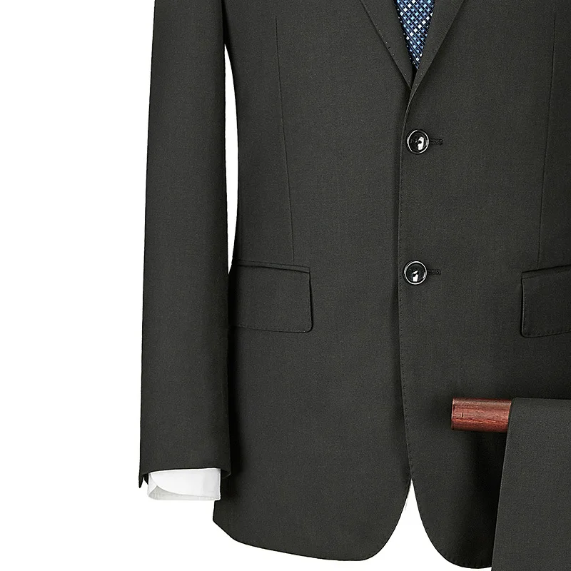 2021 Comfortable and breathable suits slim fit set for men black coat pant men suit men suit for