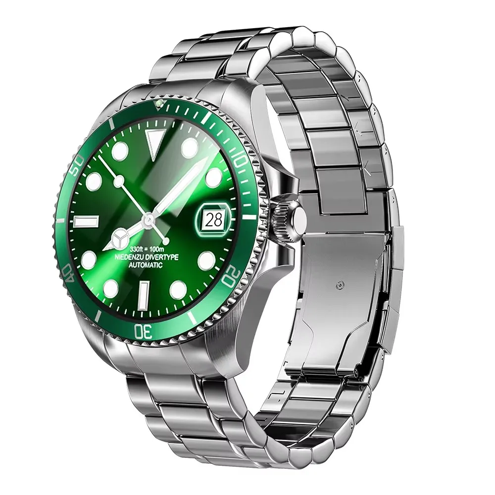 2024 New Fashion AMOLED Relojes smart watch R1 screen wireless charging IP68 waterproof smart watch compatible with smart band