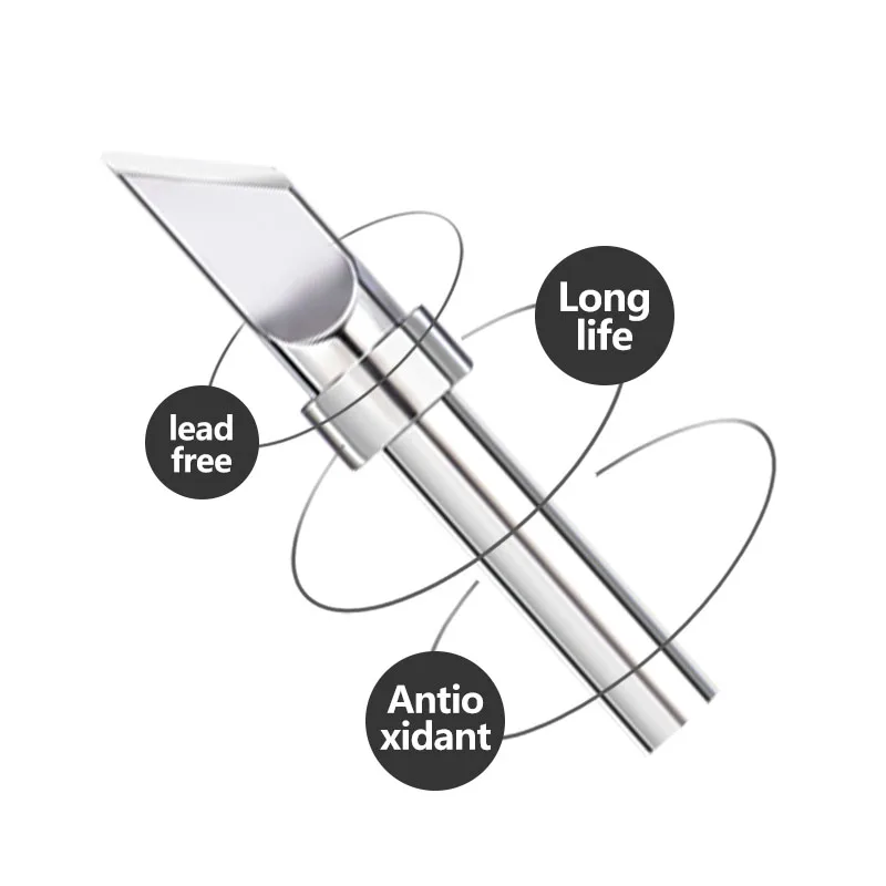 Pure copper 200 series welding tip high frequency durable knife cone chisel head welding tool Soldering iron head