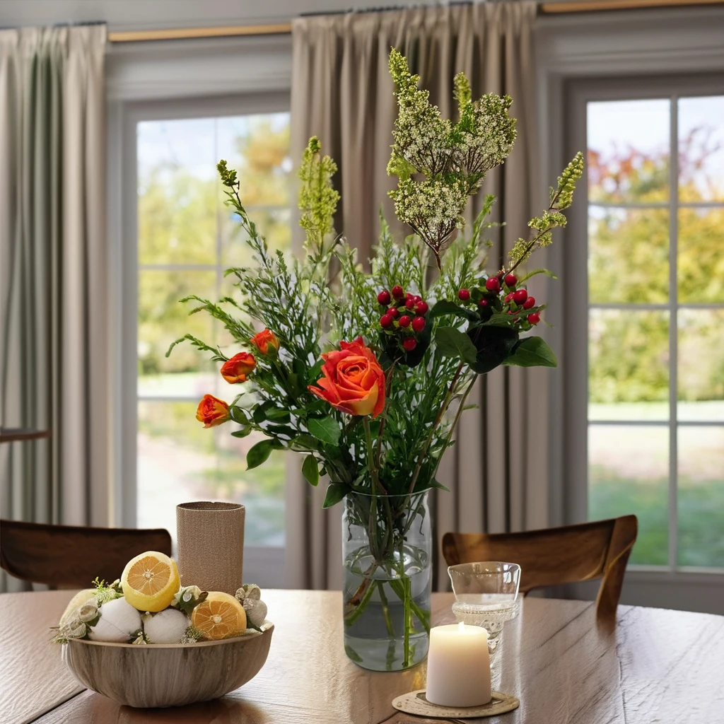 Home Daily UseTabletop Display Flower Bud Glass Vase For Promotion Gift