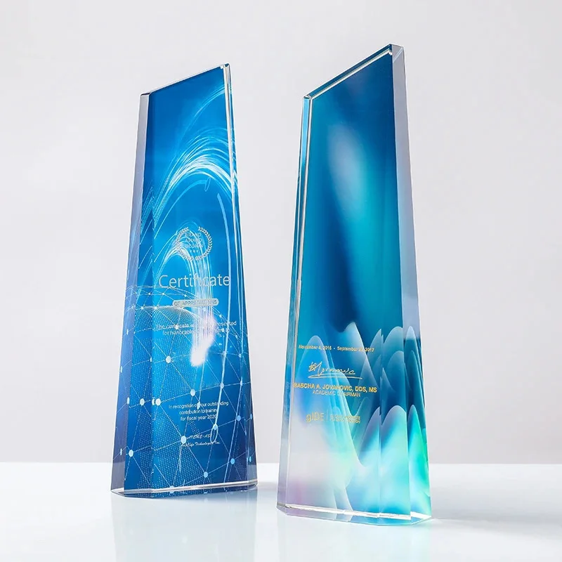 Custom Laser Engraving Cricket K9 Crystal Souvenir Ball Tennis Sports Trophy For Cricket Match