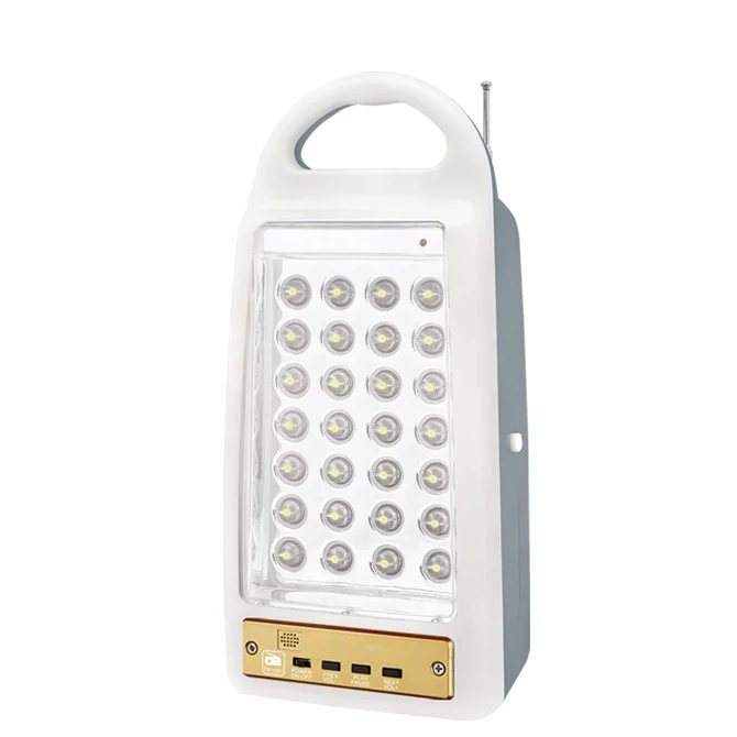 Multifunctional led solar power emergency light with FM Radio (QM821G)