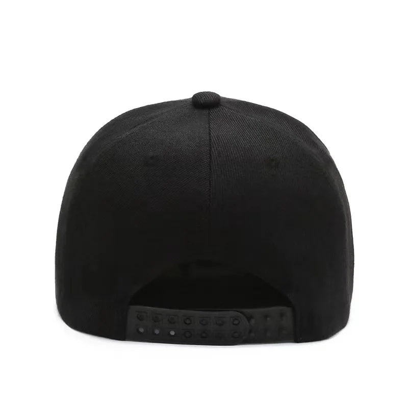 OEM Wholesale Custom Embroidery Logo High Quality Solid Blank Snapback Caps Hip Hop Fashion Outdoor Hiking Brim Snapback Cap