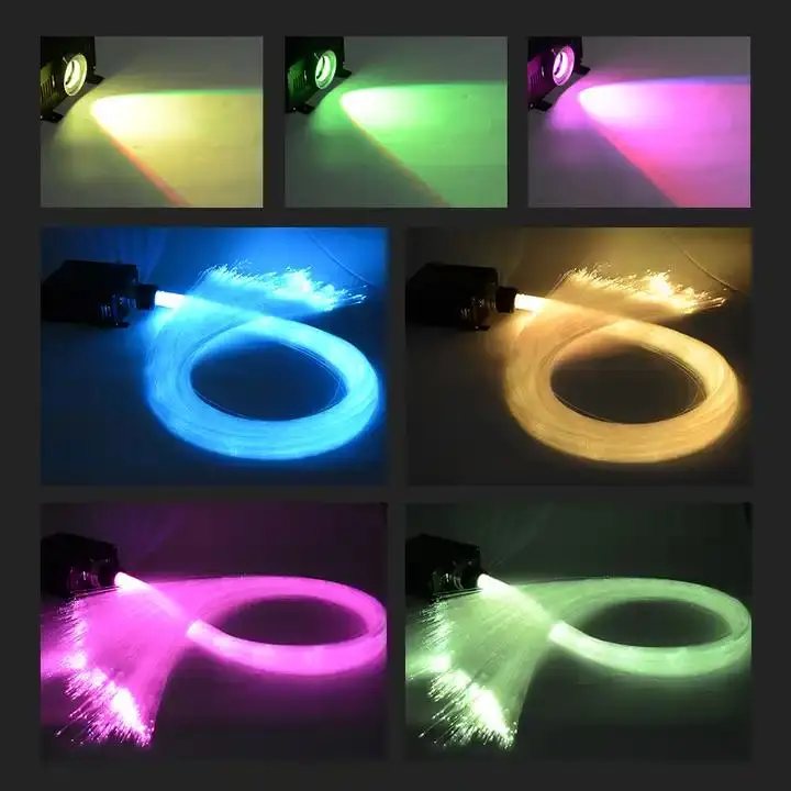 New Creative LED RGBW Starry Sky Roof Ceiling Projector Light Bedroom Bar KTV Home Theater Optical Fiber Lights