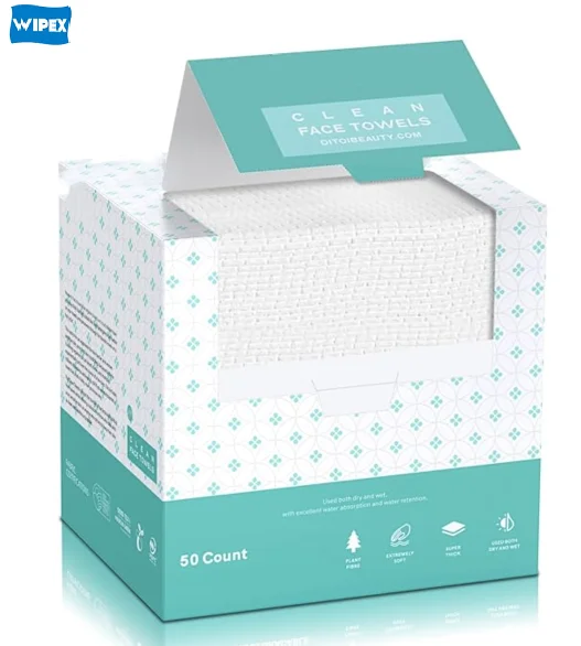 100% Viscose Super-absorbent Disposable Dry Towels Private Label Disposable Face Towel Saloon Disposable Towels