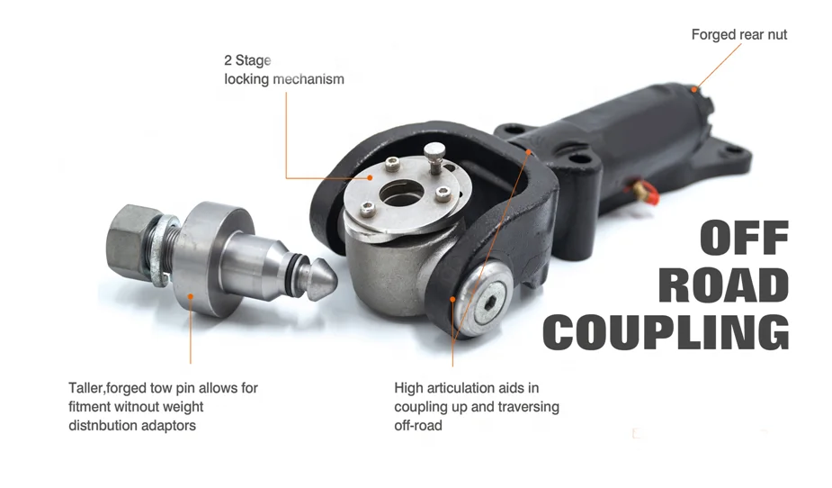 
Black Forged Off Road Coupling with Tow Pin 