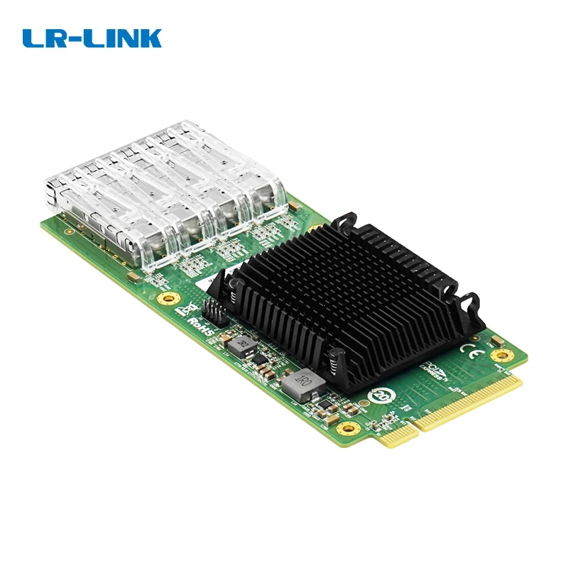 LR-LINK LREM7100PF-4SFP + PCIe v3.0 x8 Quad порты мезонин приёмопередатчик типа SFP 10G + 4*10G Ethernet сетевой модуль карты