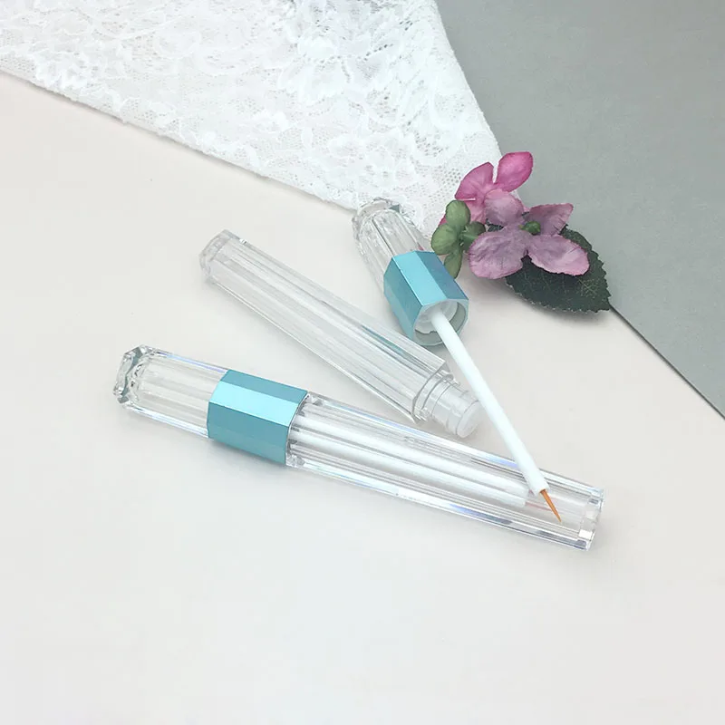 Wholesale slim empty lip gloss tube with brush colorful nice lip gloss tubes packaging lip gloss containers private label