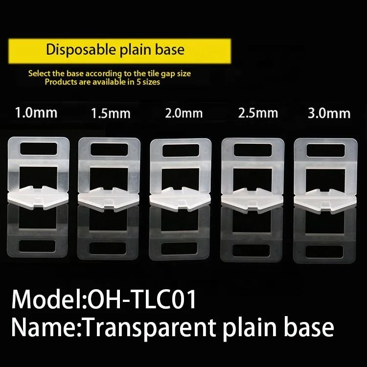 Fast Arrival 1mm 1.5mm 2mm 2.5mm 3mm Ceramic Tile Leveling Install Tools Plastic Tile Leveling System Clips