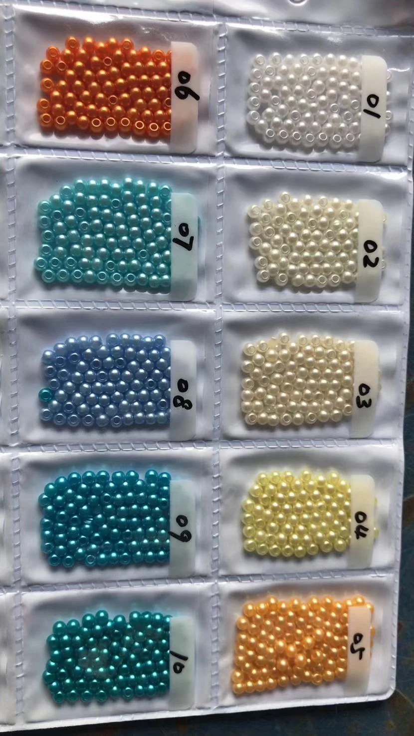 Factory Direct Sale Cheap Price 60 colors Imitation ABS Plastic Pearl Beads With Holes