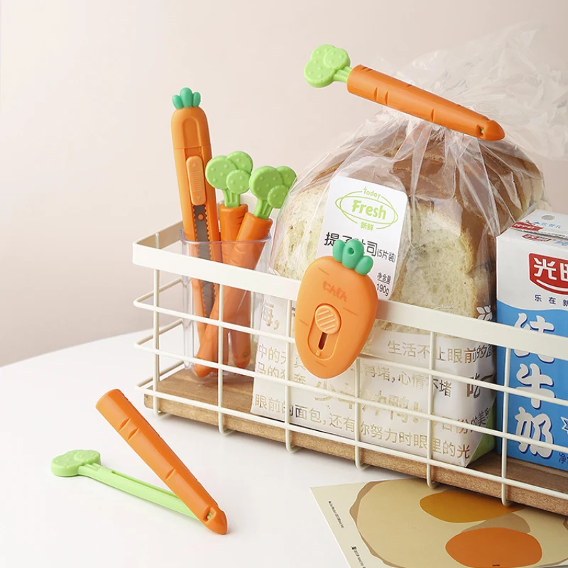 Home Multi-functional Carrot Cartoon Utility Knife Magnet Fridge Sticker Creative Household Decors Accessory