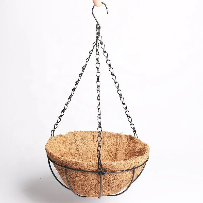 Black Paint Adjustable Hangers Chain for Hanging Plants Flower Pot Basket Replacement Chain 3 Point Garden Flower Pot