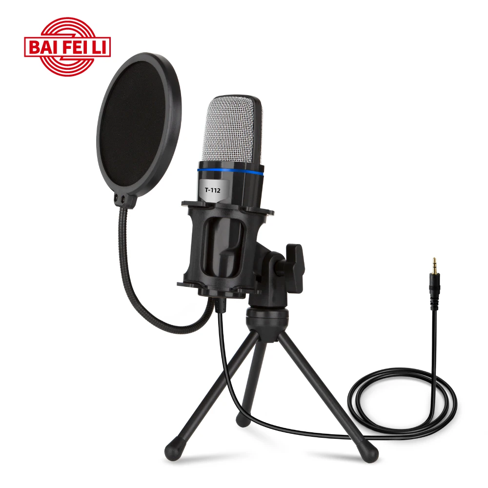 BAIFEILI T112 Multifunctional Usb Professional Condenser Microphone With small tripod For Wholesales