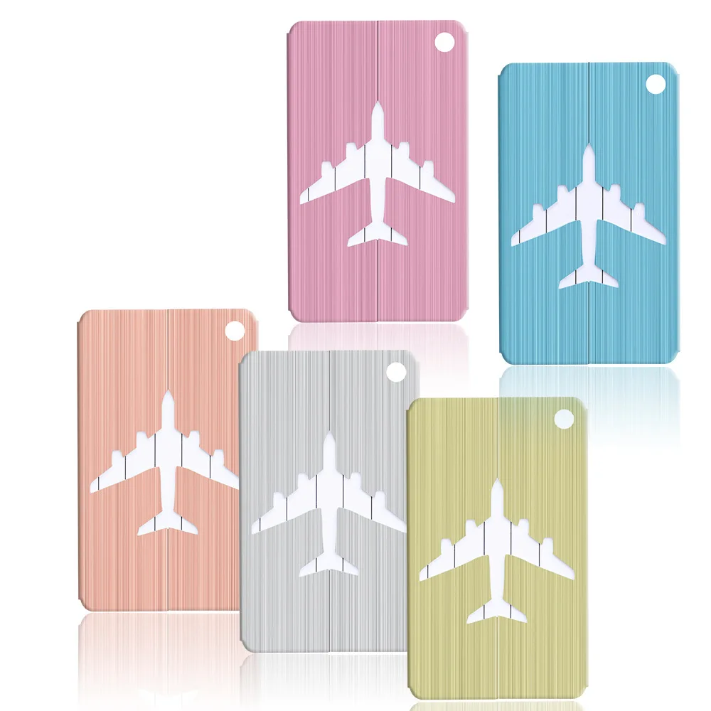 Wholesale Custom Logo Baggage tag with name card Durable Aluminum alloy luggage tag waterproof Metal luggage tag for travel