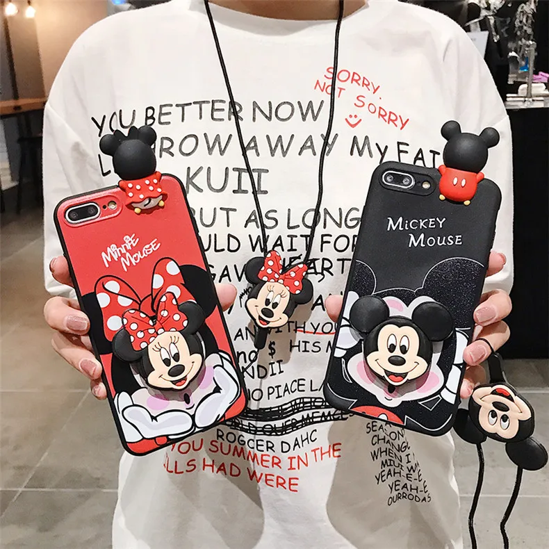 2022 Hot Sales Mickey Silicon Soft Case for Iphone Creative Design Cartoon Silicon Mickey Phone